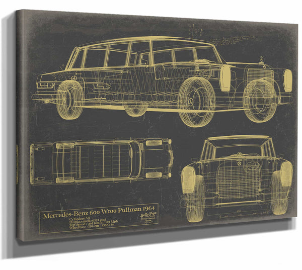 Mercedes Benz 600W100 Pullman1964 Wall Art from Bella Frye.