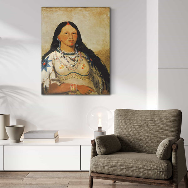 George Catlin Mi Neek Ee Sunk Te Ka Mink A Beautiful Girl By George Catlin