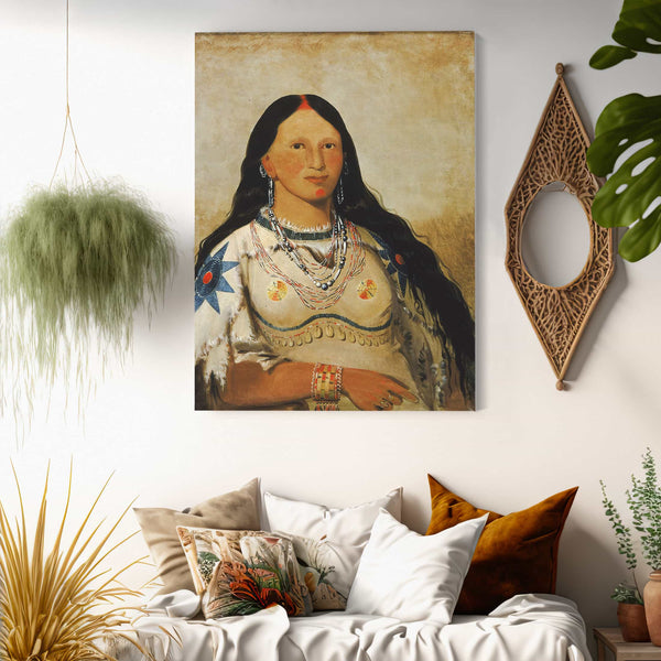 George Catlin Mi Neek Ee Sunk Te Ka Mink A Beautiful Girl By George Catlin