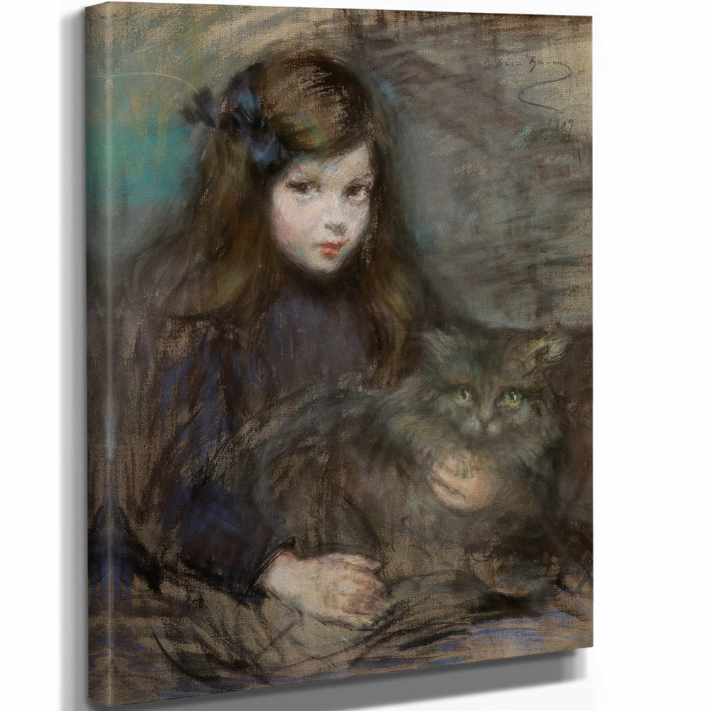 Alice Pike Barney 11" x 14" / Stretched Canvas Wrap Minette And Minet By Alice Pike Barney