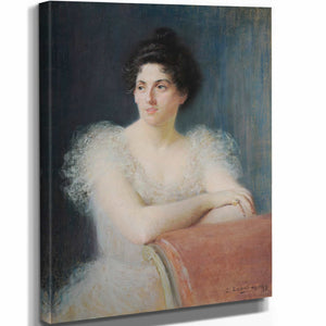 Charles Lucien Leandre 11" x 14" / Stretched Canvas Wrap Mme Edouard Delaine By Charles Lucien Leandre