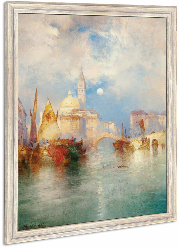 Moonrise Chioggia Venice By Thomas Moran