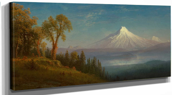 Albert Bierstadt Mount St Helens Columbia River Oregon By Albert Bierstadt