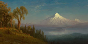 Albert Bierstadt Mount St Helens Columbia River Oregon By Albert Bierstadt