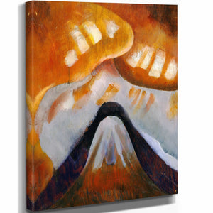 Arthur Dove 11" x 14" / Stretched Canvas Wrap Mountain And Sky By Arthur Dove