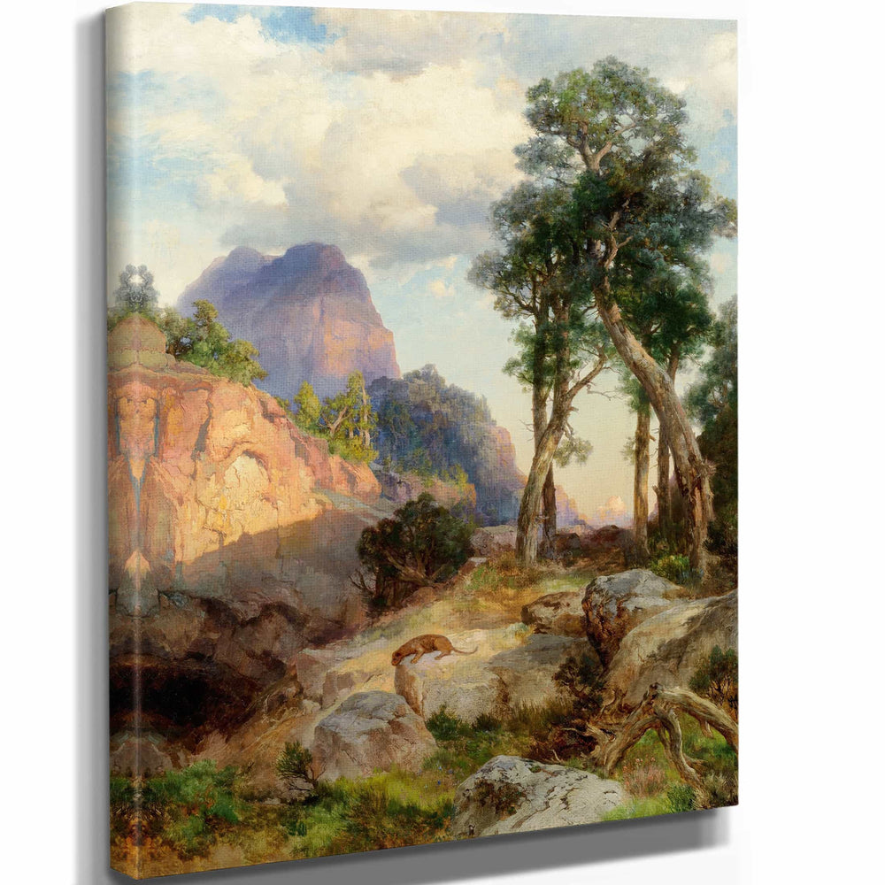 Thomas Moran Mountain Lion In Grand Canyon By Thomas Moran