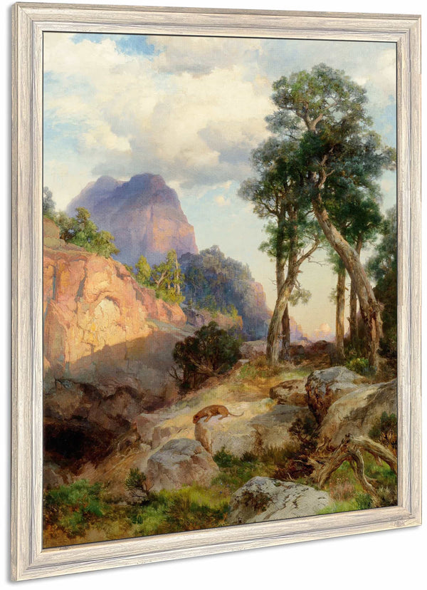 Mountain Lion In Grand Canyon By Thomas Moran