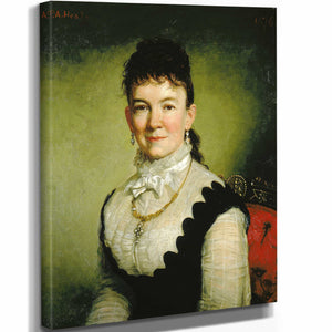 George Peter Alexander Healy 11" x 14" / Stretched Canvas Wrap Mrs Albert J Myer By George Peter Alexander Healy