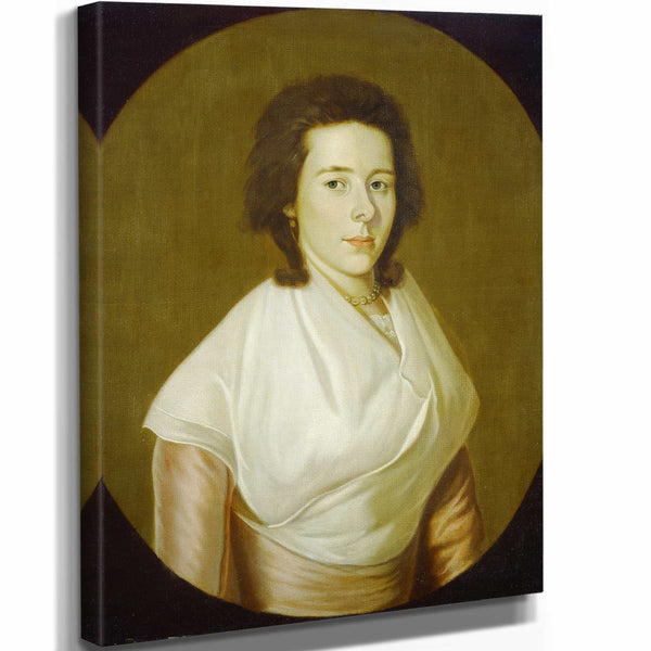 William Jennys 11" x 14" / Stretched Canvas Wrap Mrs Asa Benjamin By William Jennys