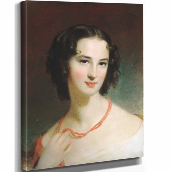 Thomas Sully 11" x 14" / Stretched Canvas Wrap Mrs James Montgomery Jr By Thomas Sully