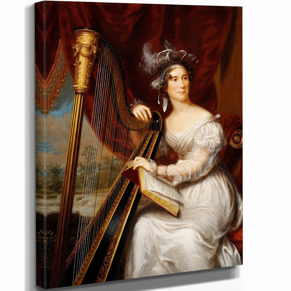 Charles Bird King 11" x 14" / Stretched Canvas Wrap Mrs John Quincy Adams By Charles Bird King