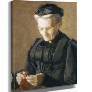 Thomas Eakins 11" x 14" / Stretched Canvas Wrap Mrs Mary Arthur By Thomas Eakins