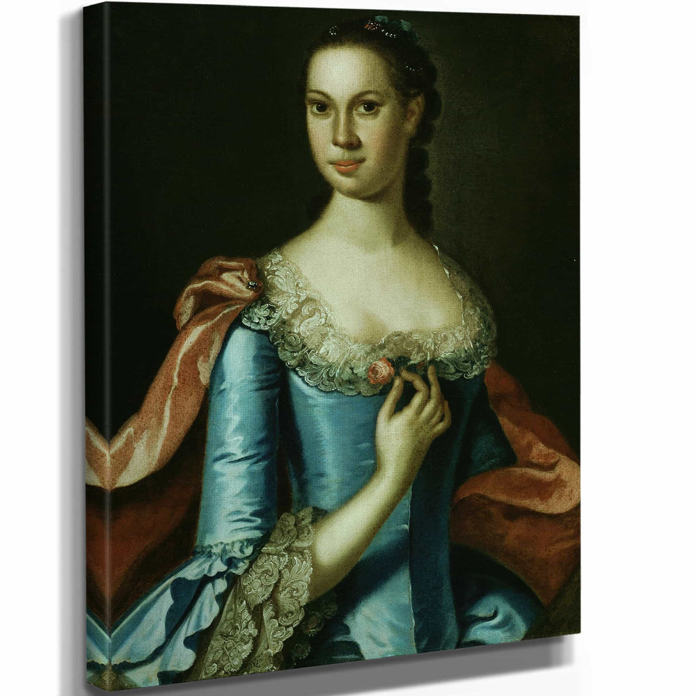 John Hesselius 11" x 14" / Stretched Canvas Wrap Mrs William Carmichael By John Hesselius