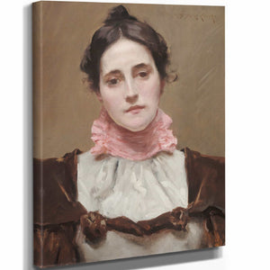 William Merritt Chase 11" x 14" / Stretched Canvas Wrap Mrs William Merritt Chase By William Merritt Chase