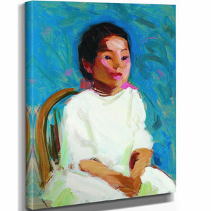 Robert Henri 11" x 14" / Stretched Canvas Wrap Mukie By Robert Henri