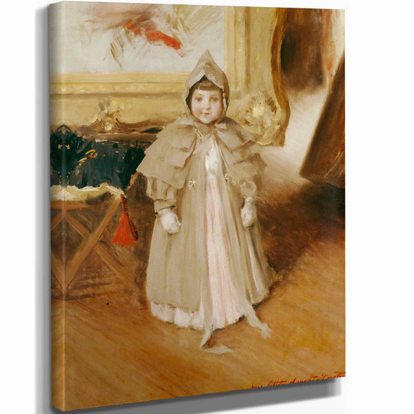 William Merritt Chase 11" x 14" / Stretched Canvas Wrap My Little Daughter Dorothy By William Merritt Chase