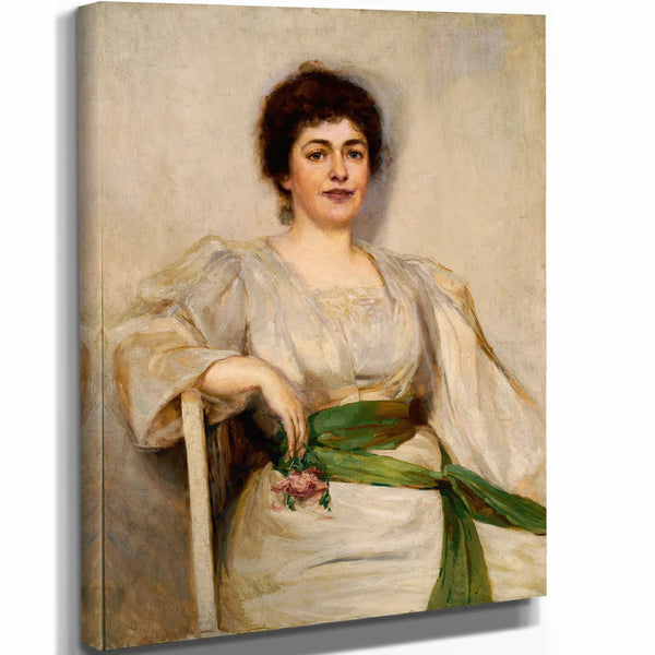 Alice Pike Barney 11" x 14" / Stretched Canvas Wrap New England Hostess By Alice Pike Barney