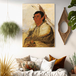 George Catlin Ni A Co Mo Fix With The Foot A Brave By George Catlin