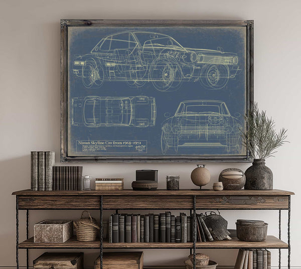 Nissan Skyline 1968 1972 Wall Art from Bella Frye.