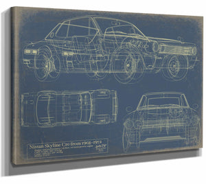 Nissan Skyline 1968 1972 Wall Art from Bella Frye.