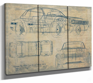 Nissan Skyline 1968 1972 Wall Art from Bella Frye.