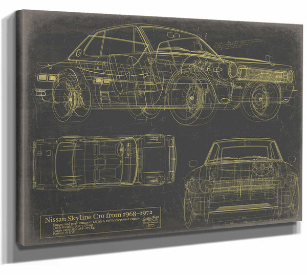 Nissan Skyline 1968 1972 Wall Art from Bella Frye.