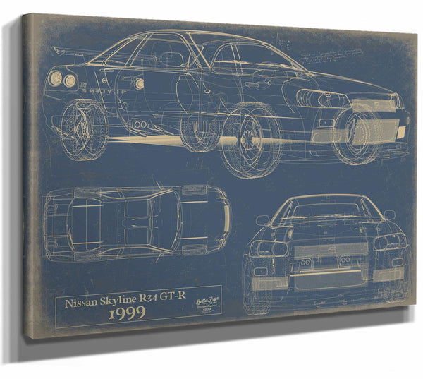 Nissan Skyline r34 Gt R 1999 Wall Art from Bella Frye.