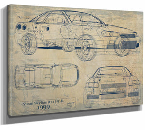 Nissan Skyline r34 Gt R 1999 Wall Art from Bella Frye.