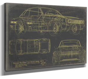 Nissan Skyline 19681972 Wall Art from Bella Frye.