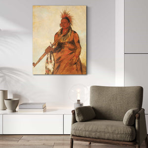 George Catlin No O Mun Nee Walks In The Rain A Warrior By George Catlin