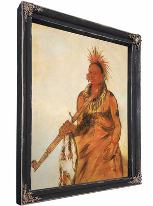 No O Mun Nee Walks In The Rain A Warrior By George Catlin