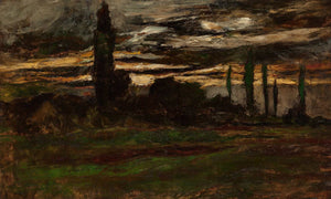 Joseph Frank Currier Nocturnal Landscape By Joseph Frank Currier