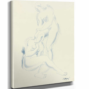 After Auguste Rodin 11" x 14" / Stretched Canvas Wrap Nude 2 By After Auguste Rodin