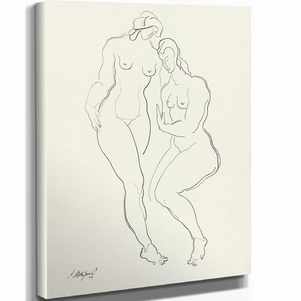 After Auguste Rodin 11" x 14" / Stretched Canvas Wrap Nude 3 By After Auguste Rodin