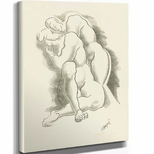 After Auguste Rodin 11" x 14" / Stretched Canvas Wrap Nude 5 By After Auguste Rodin