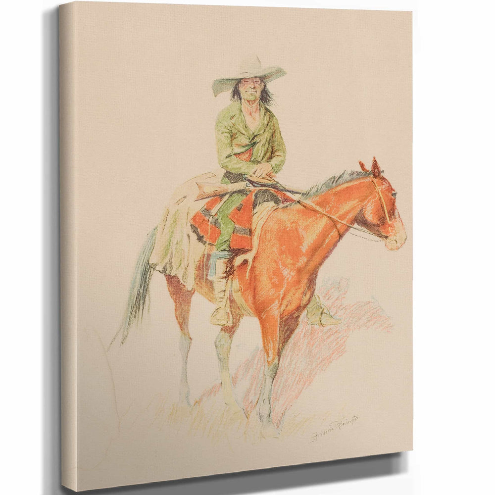 Frederic Remington 11" x 14" / Stretched Canvas Wrap Old Ramon By Frederic Remington