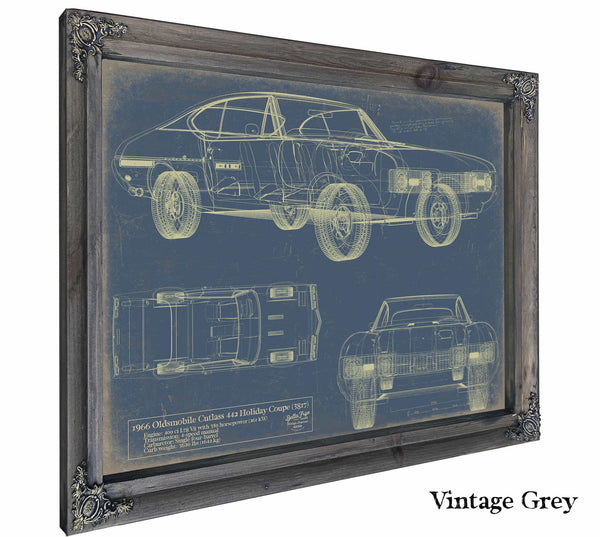 Oldsmobile Cutlass 442 (3817) Holiday Coupe 1966 Wall Art from Bella Frye.