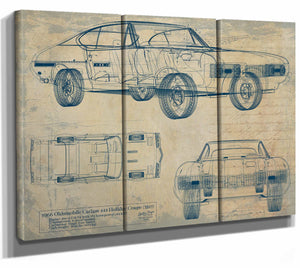 Oldsmobile Cutlass 442 (3817) Holiday Coupe 1966 Wall Art from Bella Frye.