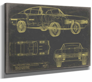 Oldsmobile Cutlass 442 (3817) Holiday Coupe 1966 Wall Art from Bella Frye.