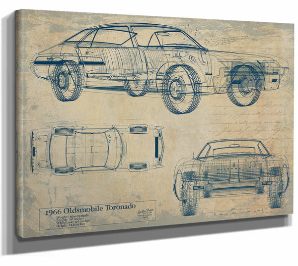 Oldsmobile Toronado 1966 Wall Art from Bella Frye.