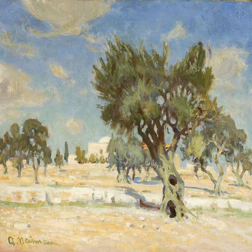 Abraham Neuman Olive Trees Near Jerusalem By Abraham Neuman