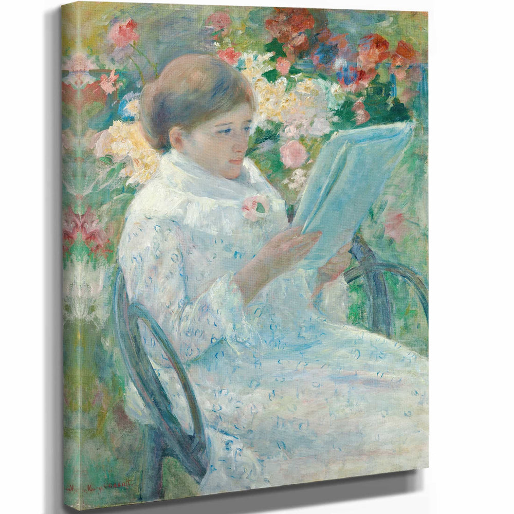 Mary Cassatt 11" x 14" / Stretched Canvas Wrap On A Balcony By Mary Cassatt