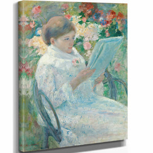 Mary Cassatt 11" x 14" / Stretched Canvas Wrap On A Balcony By Mary Cassatt