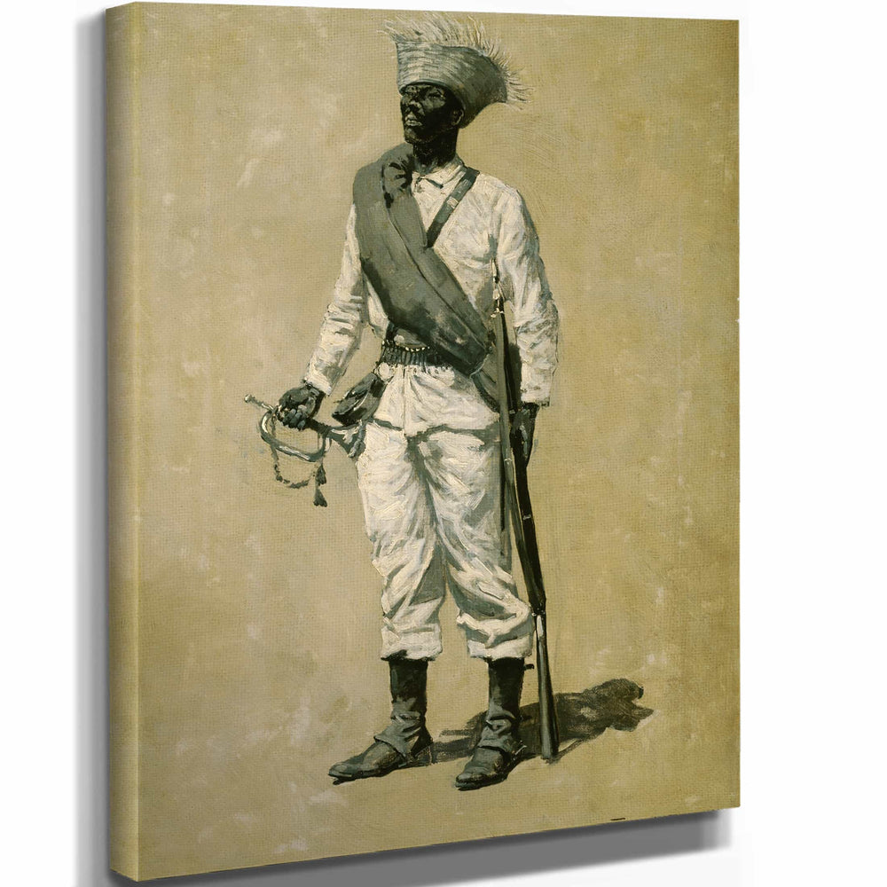 Frederic Remington 11" x 14" / Stretched Canvas Wrap One Of Gomez Men By Frederic Remington