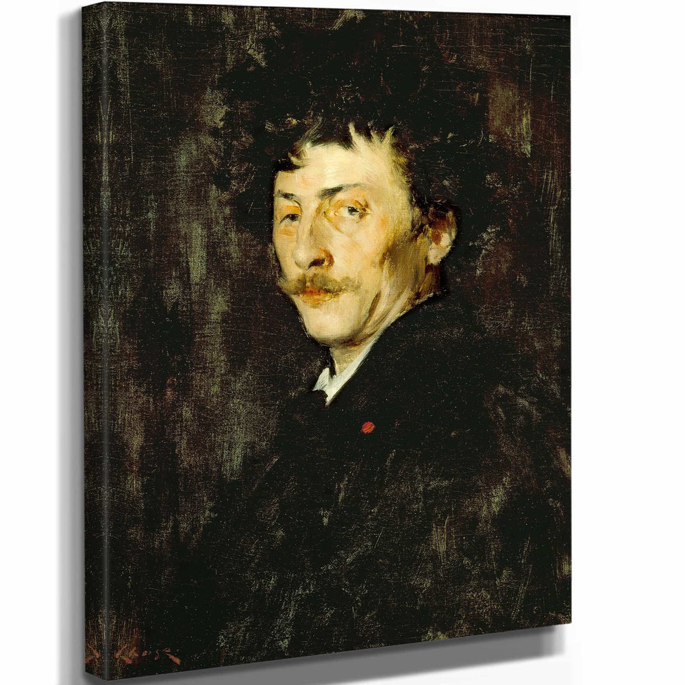 William Merritt Chase 11" x 14" / Stretched Canvas Wrap Pablo De Sarasate Portrait Of A Violinist By William Merritt Chase