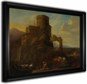 Pastoral Landscape With Ruins By Andries Both