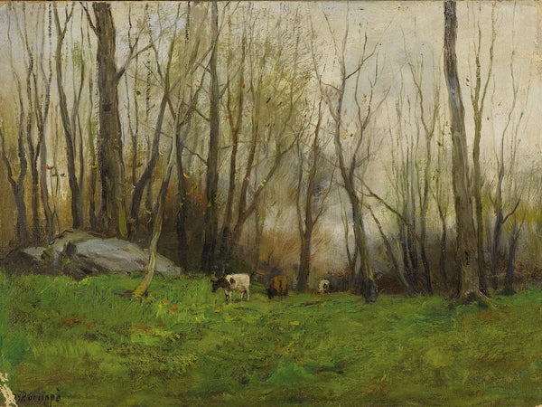 Charles Paul Gruppe Pasture In The Bronx New York By Charles Paul Gruppe