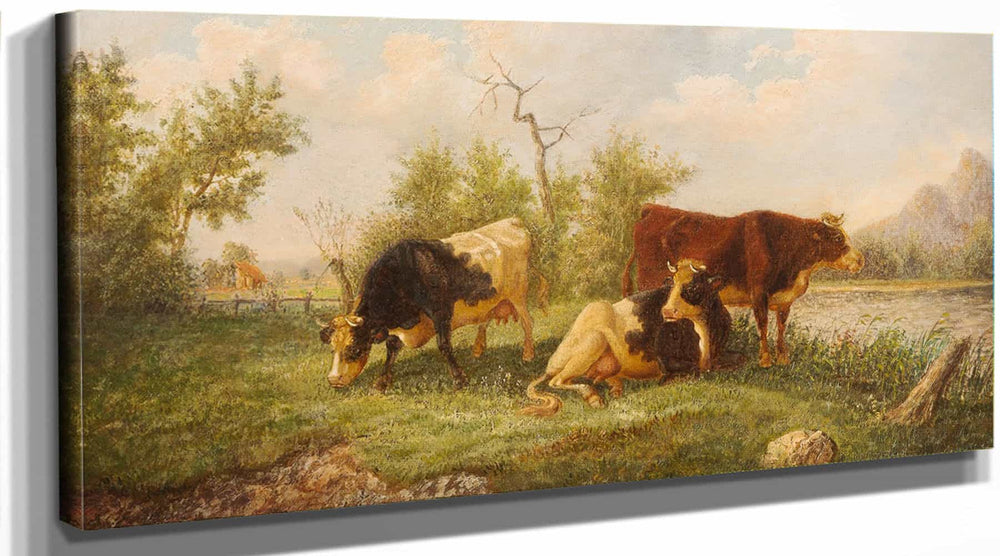 Edmund Mahlknecht Pasturing Cows By Edmund Mahlknecht