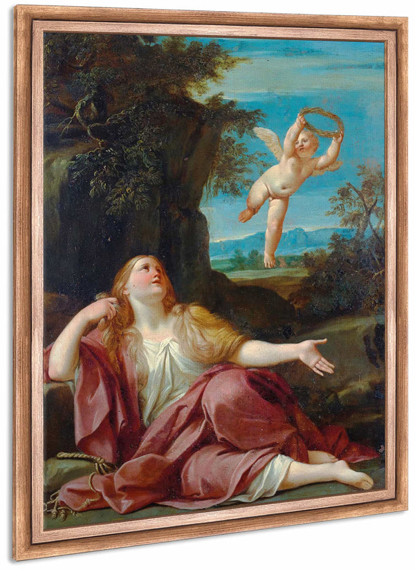 Penitent Magdalene By Bolognese School