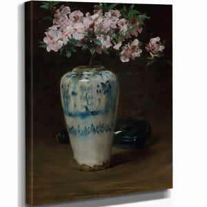 William Merritt Chase Pink Azalea Chinese Vase (1880–90) By William Merritt Chase